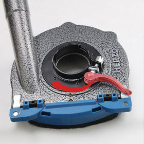 Universal fit demonstration for 4.5 and 5 inch grinders with HERZO.
