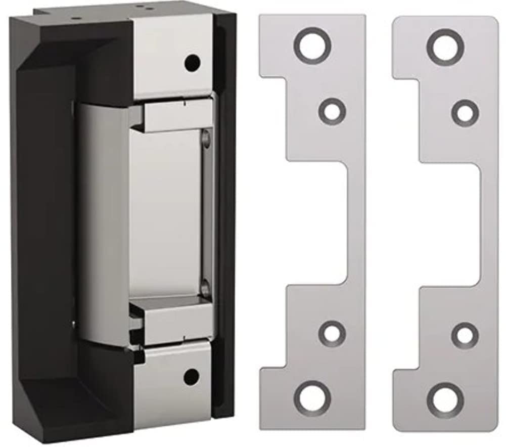 HES 5000C strike body shown for compact installation and dual voltage compatibility.