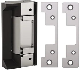 HES 5000C strike body shown for compact installation and dual voltage compatibility.