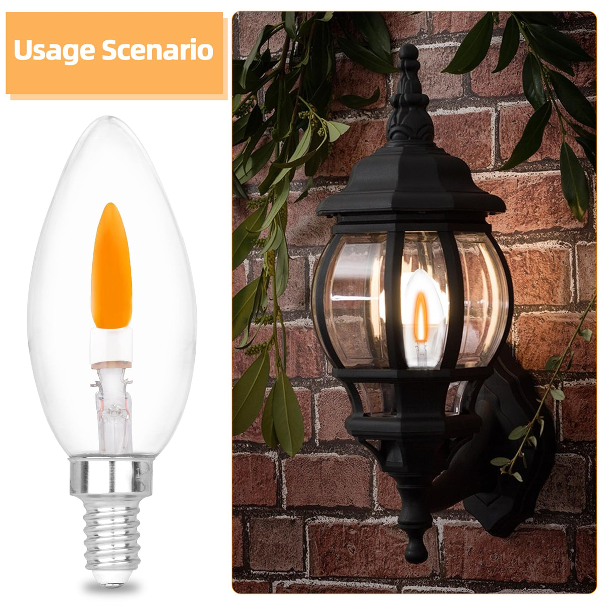 Bedroom or bathroom lighting with warm, comfortable nighttime glow.