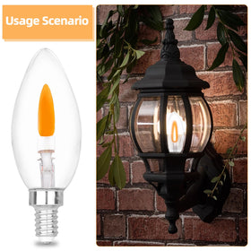 Bedroom or bathroom lighting with warm, comfortable nighttime glow.