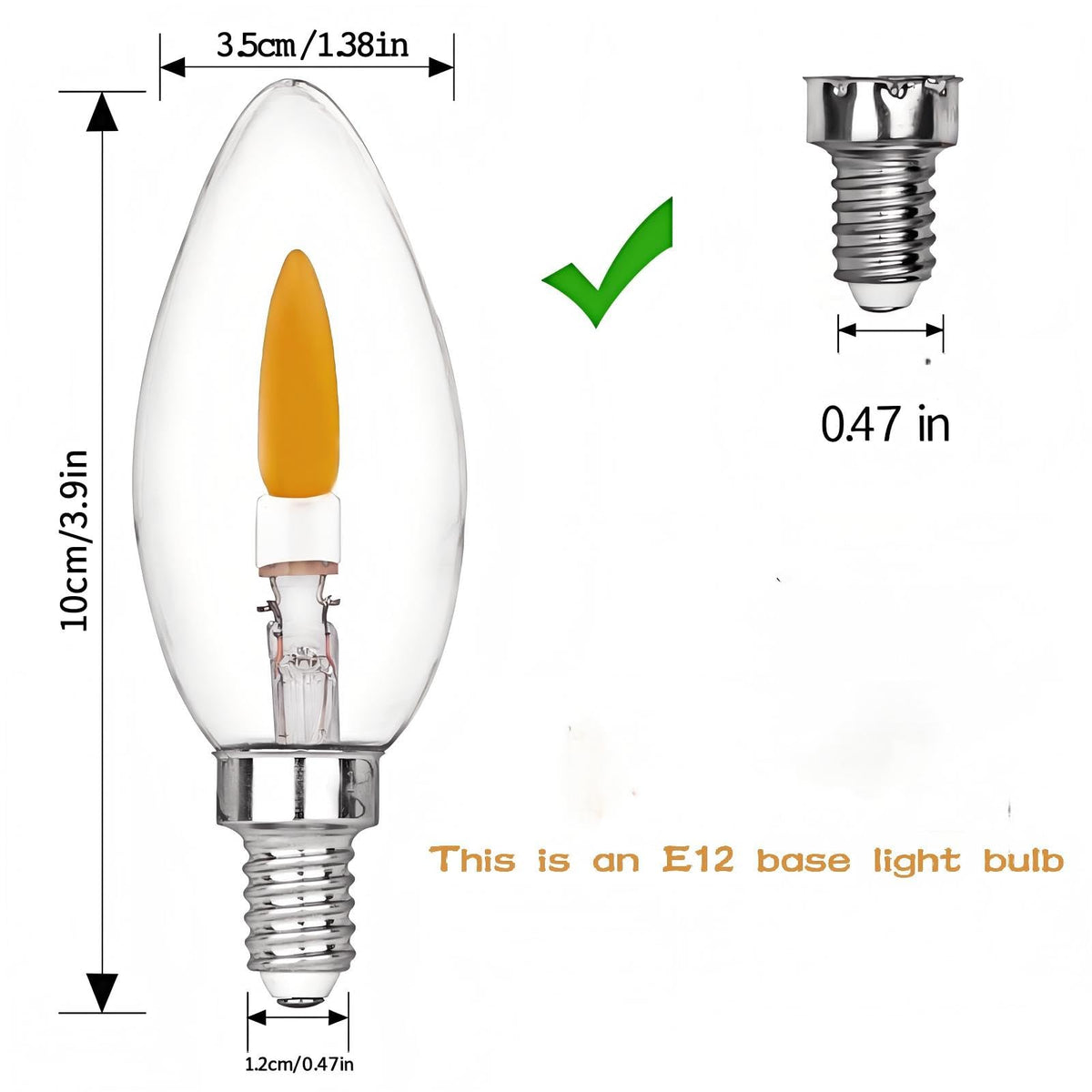 Crystal-clear bulb with orange glow enhances warm ambience in evenings.