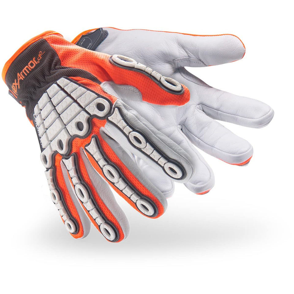 HexArmor Chrome SLT 4073 palm view showing cut resistance and finger reinforcement.