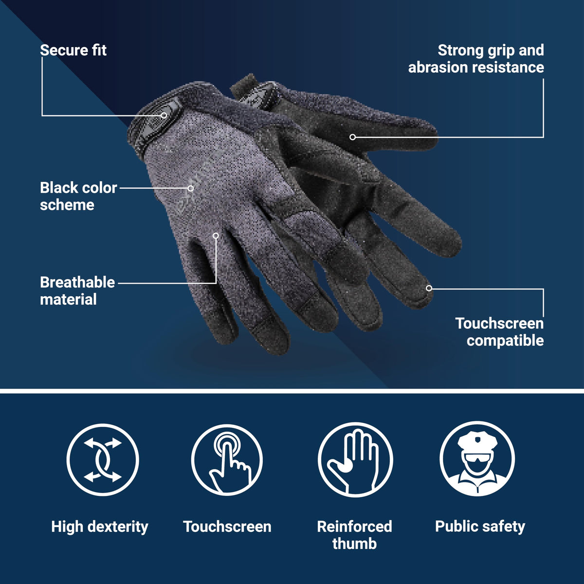 HexArmor HexBlue 2132 touchscreen fingertips for device use.