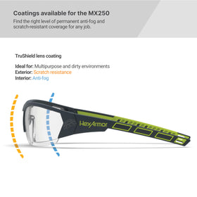 HexArmor MX250 metal-free design delivers lightweight durability for all-day wear.