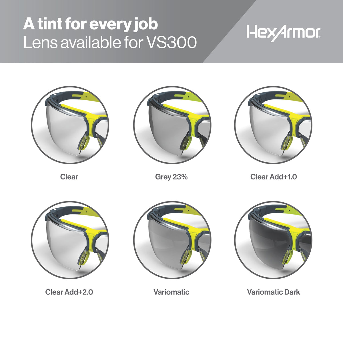 HexArmor VS300 adjustable nose piece for personalized comfort.