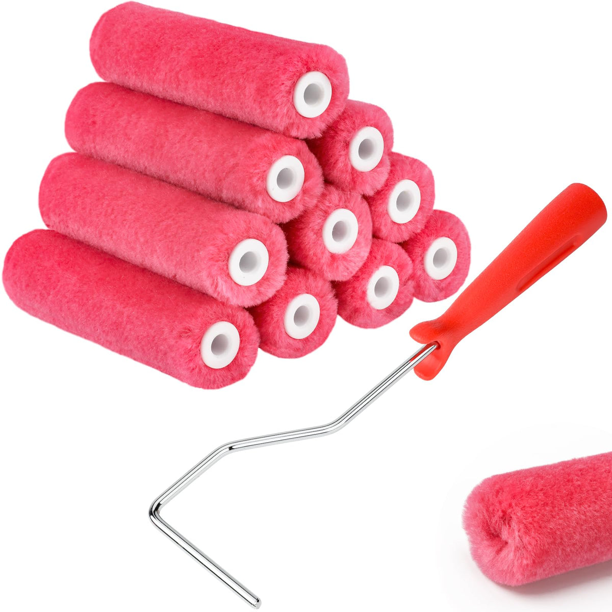 HexDorn 4in Mohair Roller Cover with one-quarter nap for smooth, even coverage.
