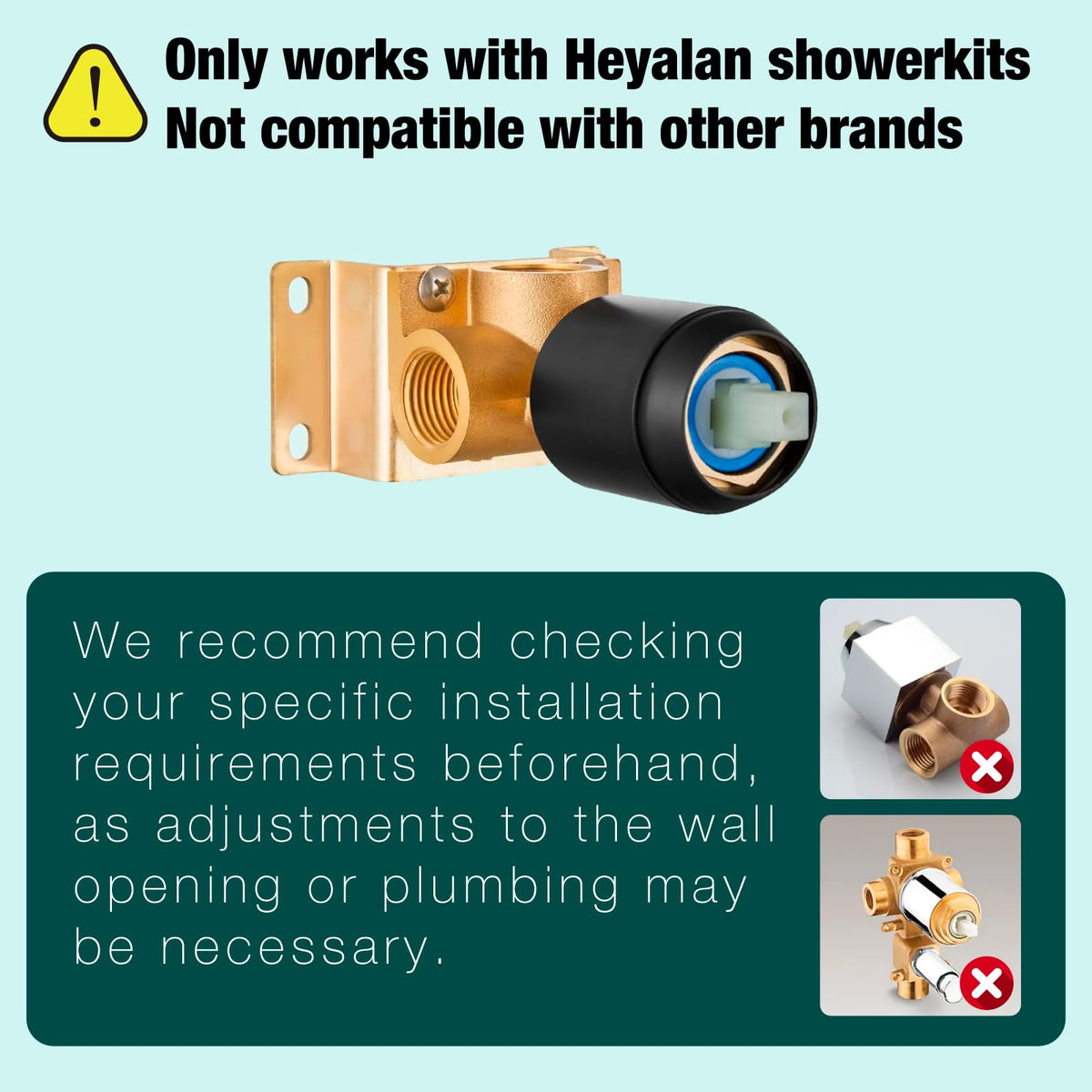 Heyalan eight-inch round rainfall head delivers broad coverage for a spa-like experience