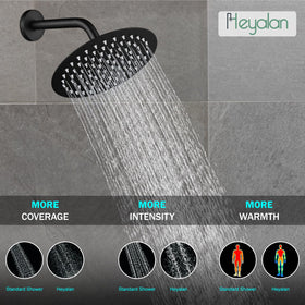 Heyalan matte black finish adds sleek style to contemporary bathrooms
