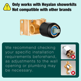 Heyalan matte black bracket and escutcheon offer modern bathroom style.