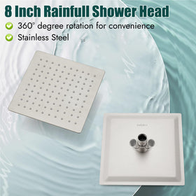 Heyalan shower head mounting bracket provides secure, adjustable positioning.