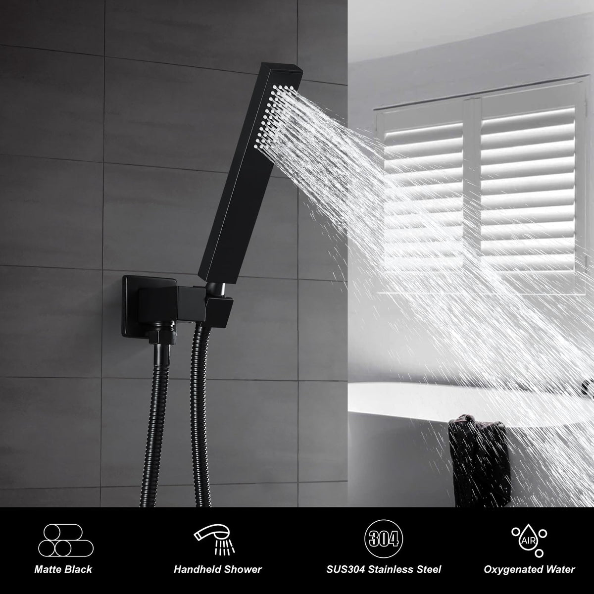 Heyalan swivel ball for easy angle adjustment and targeted cleansing.