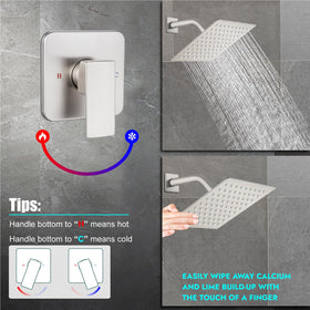 Heyalan swivel ball shower arm for easy angle customization.