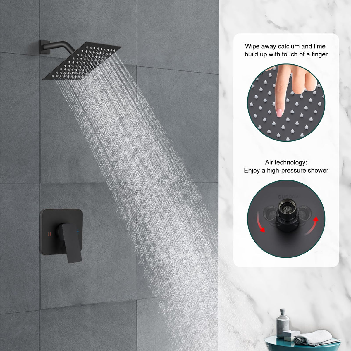 Heyalan system assembled for a stylish, durable bathroom upgrade.