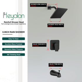 Heyalan tub spout with diverter enables easy bath-to-shower transitions.