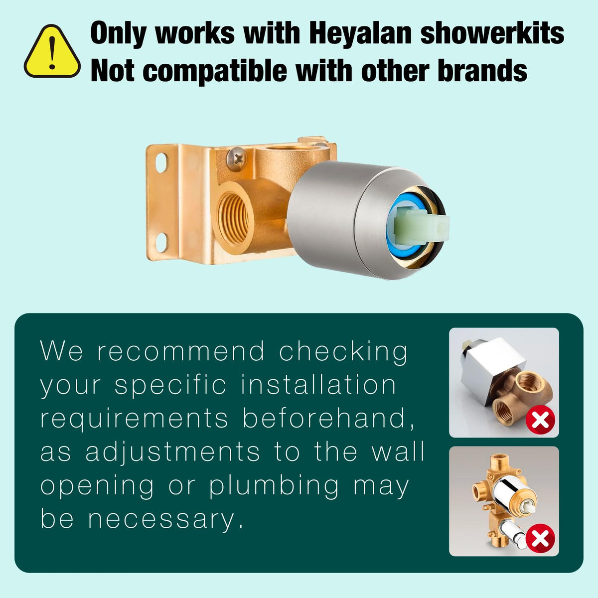 Heyalan wall mount brushed nickel trim adds style and easy installation.