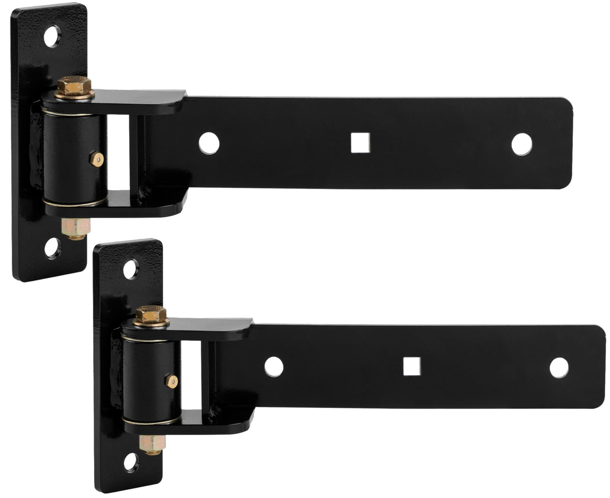 HFCENXIE heavy-duty gate hinges with 13-inch length supporting up to 900 lbs.