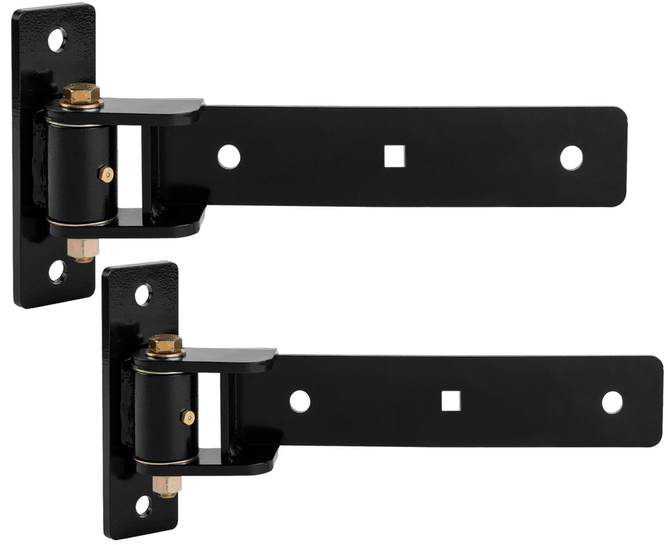HFCENXIE heavy-duty gate hinges with 13-inch length supporting up to 900 lbs.