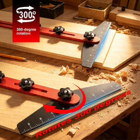 HFCToolX clear markings on the stair tool enable quick, precise rise and run adjustments.