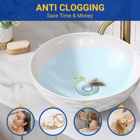 HFMZYWA stainless steel hair catcher basket designed to prevent clogs.