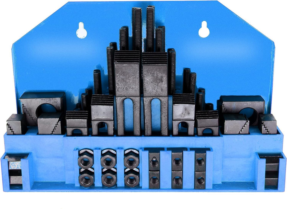 HFS 58-piece clamp kit in rugged storage case for organized milling setups