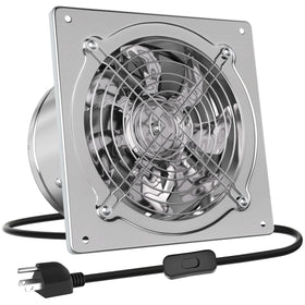 HG Power 8-Inch fan front view shows strong airflow for smoke and humidity removal