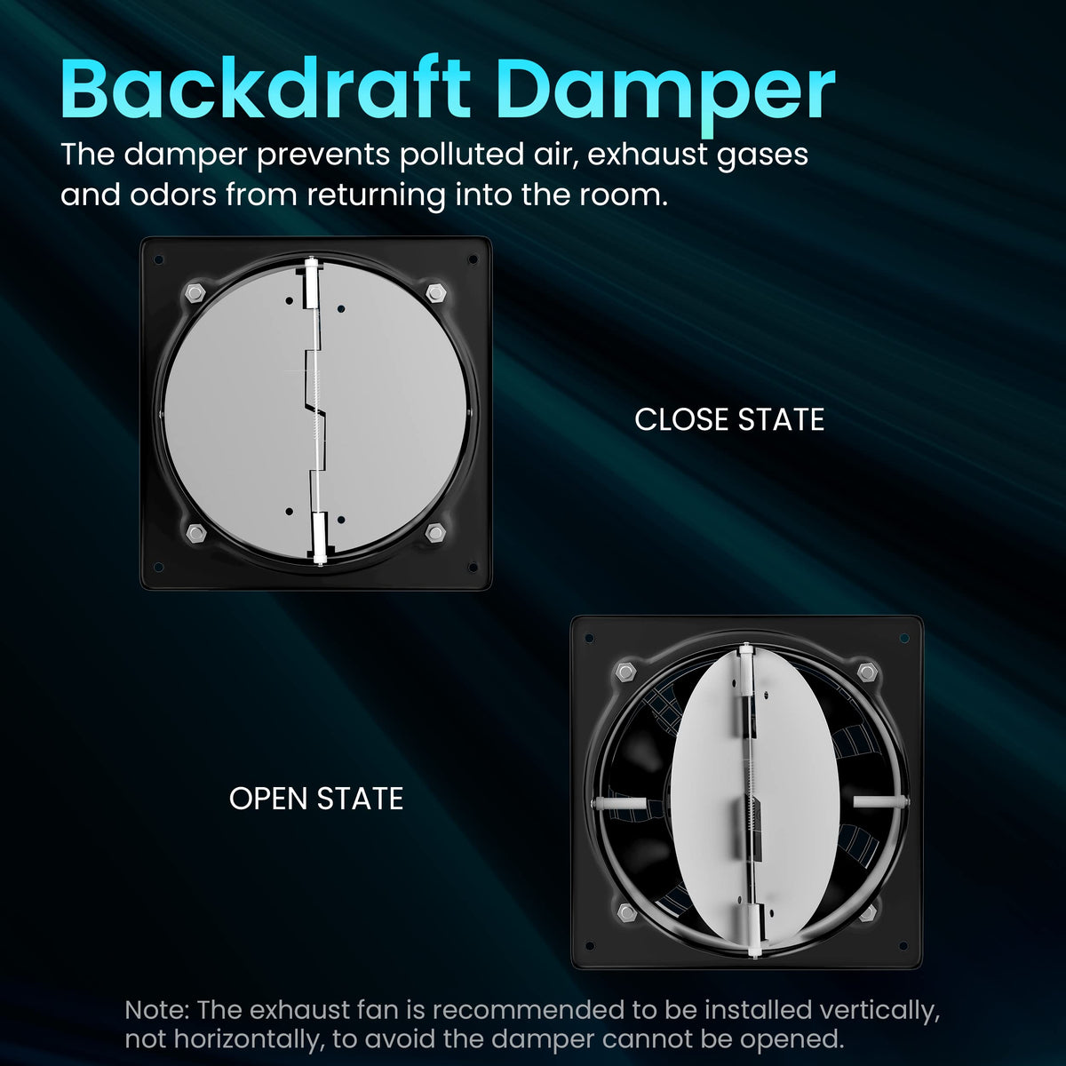 HG Power exhaust fan durable varnish shell for long-lasting use.