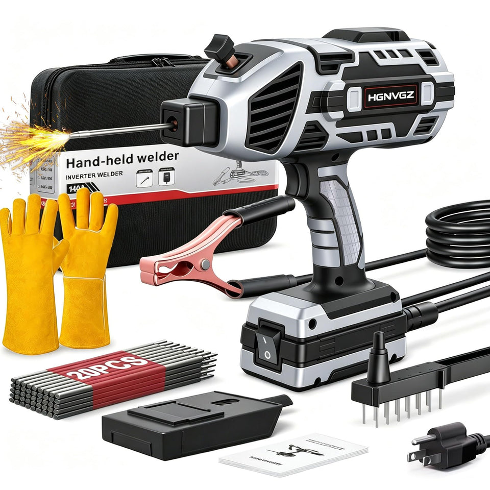 HGNVGZ handheld welder with compact 20-120A output for versatile on-site welding.