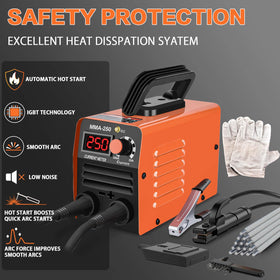 HGNVGZ Super Mini Welder features hot start and arc force for clean starts.