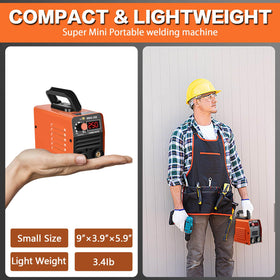 HGNVGZ Super Mini Welder with shoulder strap enables hands-free transport.