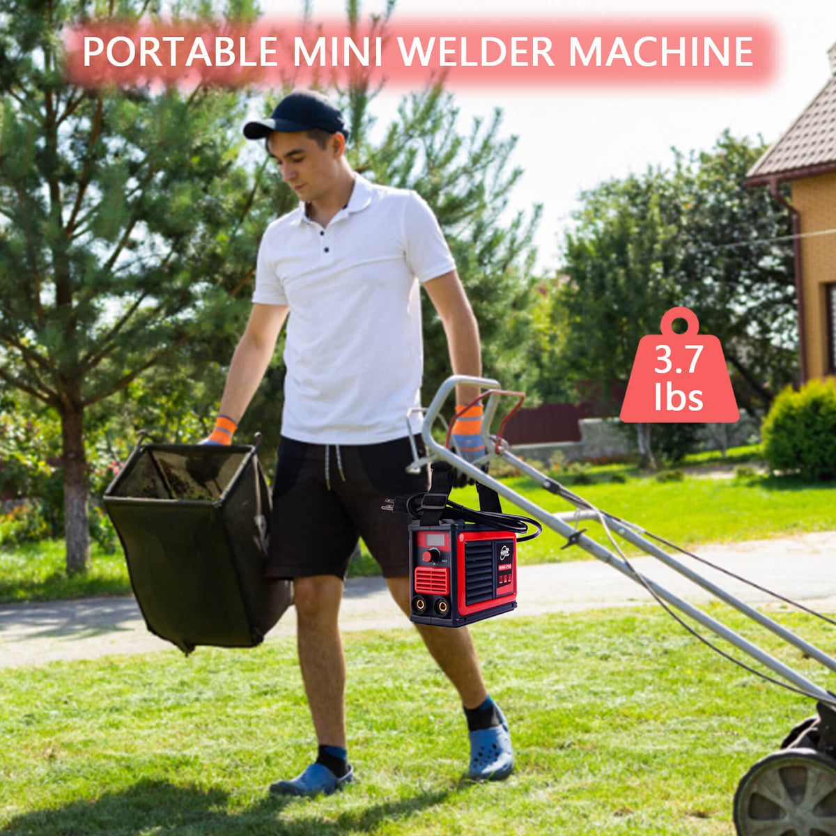 HGNVGZ ergonomic carrying design with straps supports outdoor or elevated work.