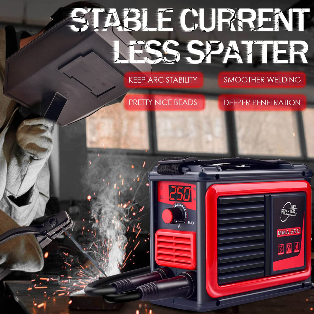 HGNVGZ welder front view highlights 360-degree heat dissipation for longer sessions.