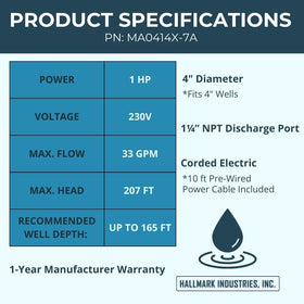 H Hallmark stainless steel body for durability and corrosion resistance.