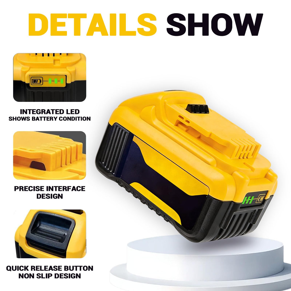 HHMM 5.0Ah Dewalt 20V Max compatibility with DCB series