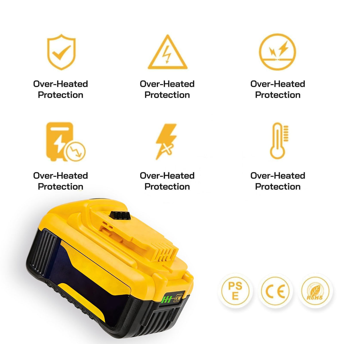HHMM 5.0Ah Dewalt 20V Max battery on charger for quick top-ups