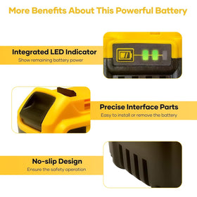 HHMM 5.0Ah Dewalt 20V Max battery safety features safeguard