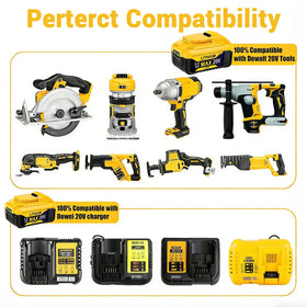 HHMM 5.0Ah Dewalt 20V Max battery two-pack packaging