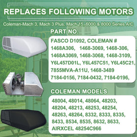 HHQ Fasco D1092 replacement compatible with many models