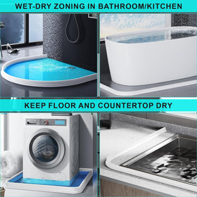 Hi-Na silicone threshold installs easily with cuttable length for bathrooms