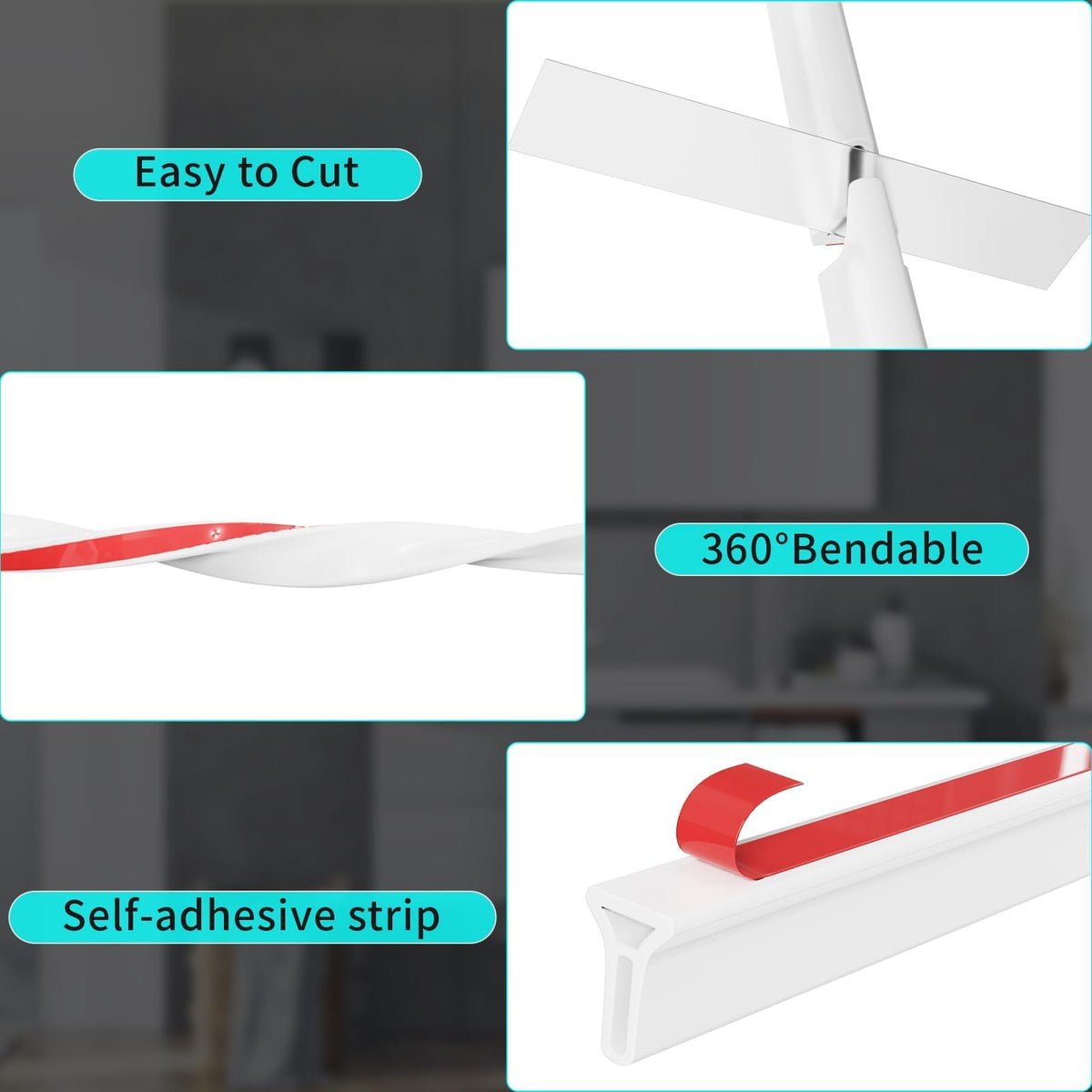 Hi-Na waterproof dam protects kitchen and bathroom floors from splashes