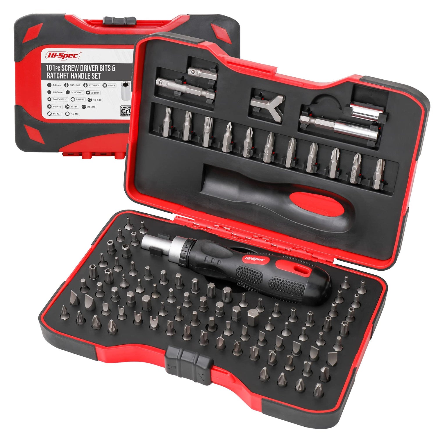 Hi-Spec 101pc multi-bit set displayed in a compact case, ready for quick DIY projects.