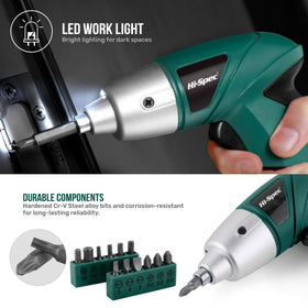 Hi-Spec 220rpm single-speed screwdriver in action