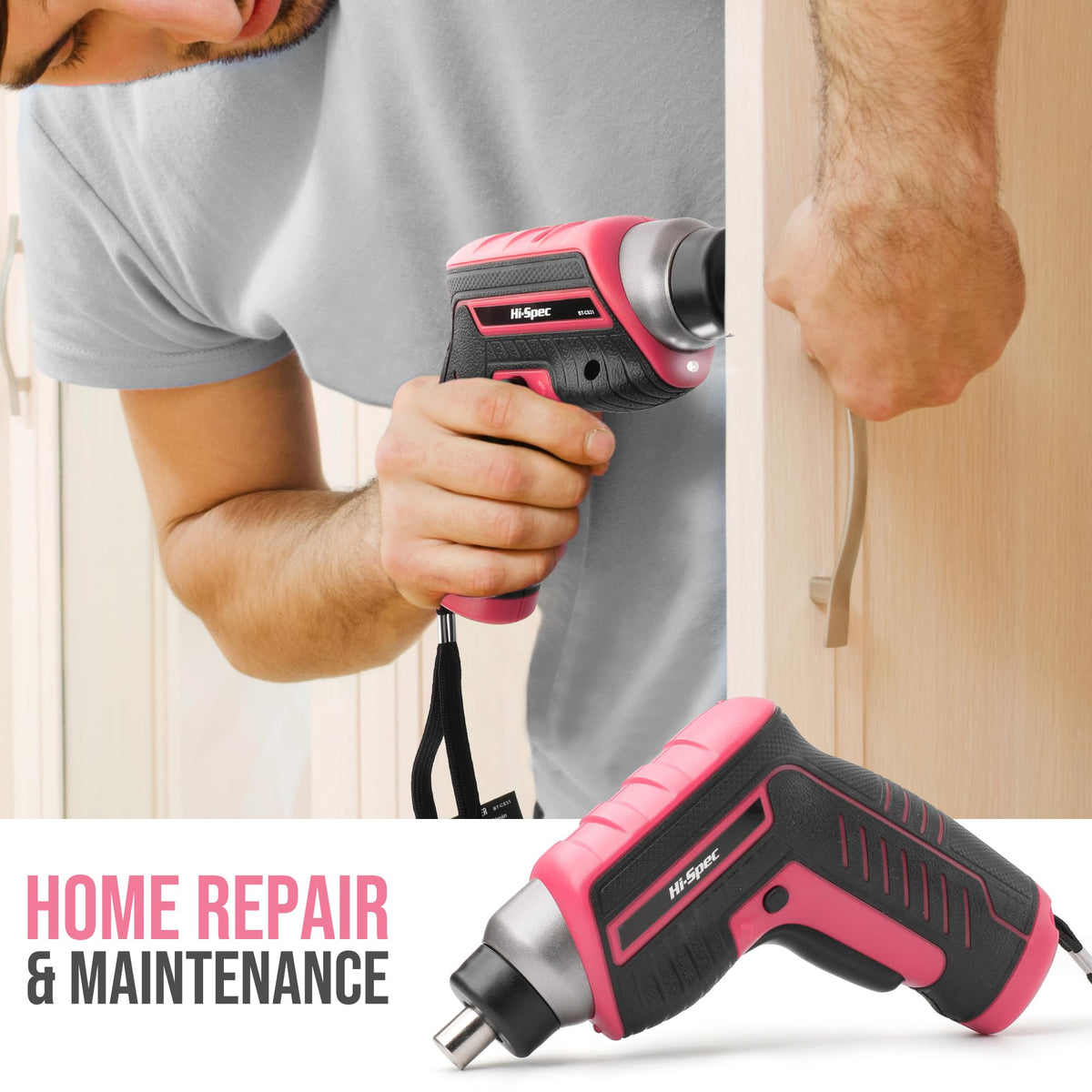 Hi-Spec picture hanging kit secures frames and mirrors.
