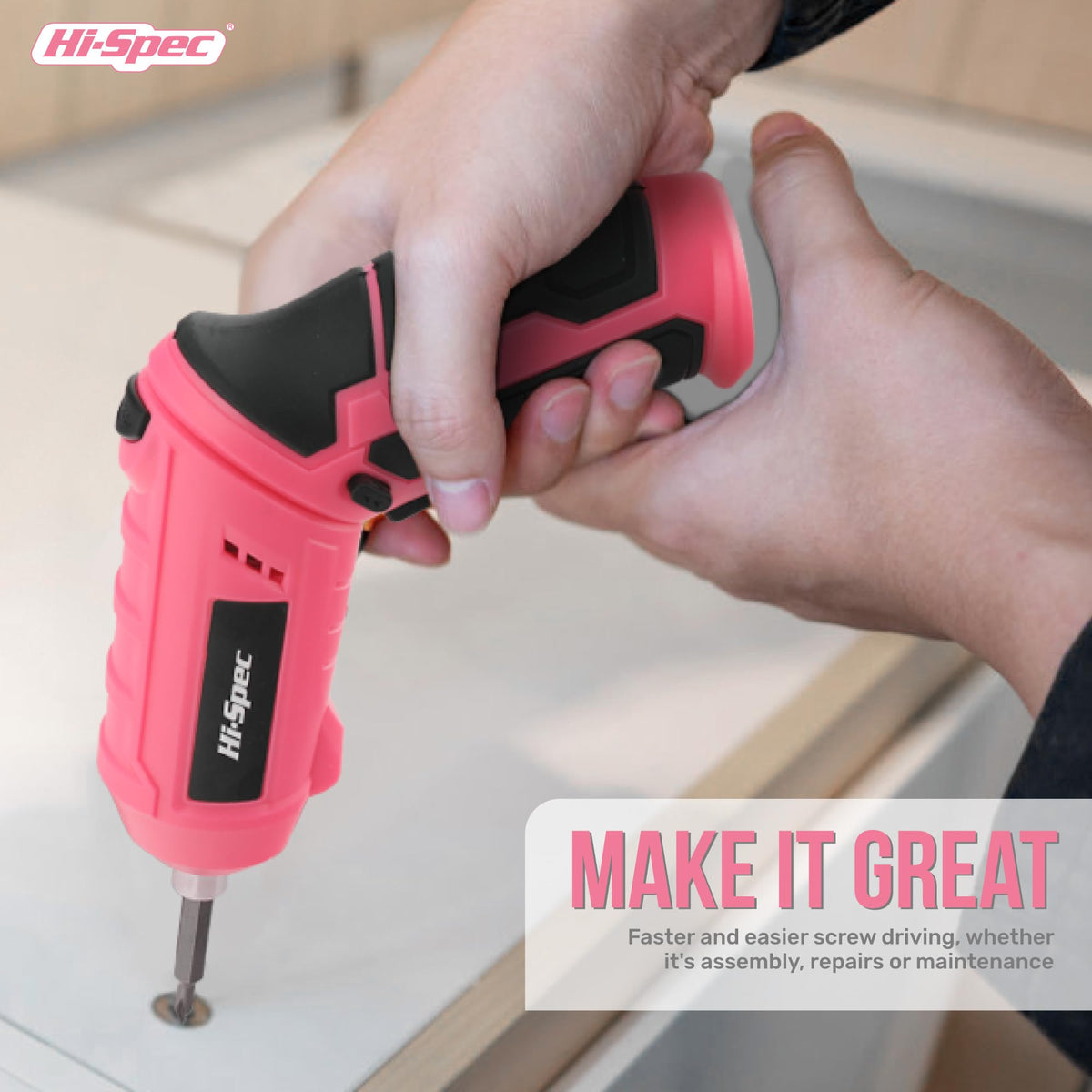 Hi-Spec 42pc pink claw hammer supports fast assembly and minor demolition.