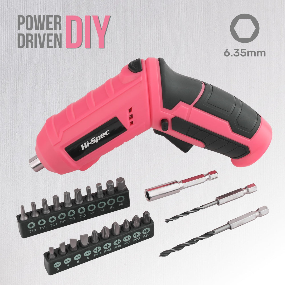 Hi-Spec 42pc pink pliers for gripping tasks around the home.