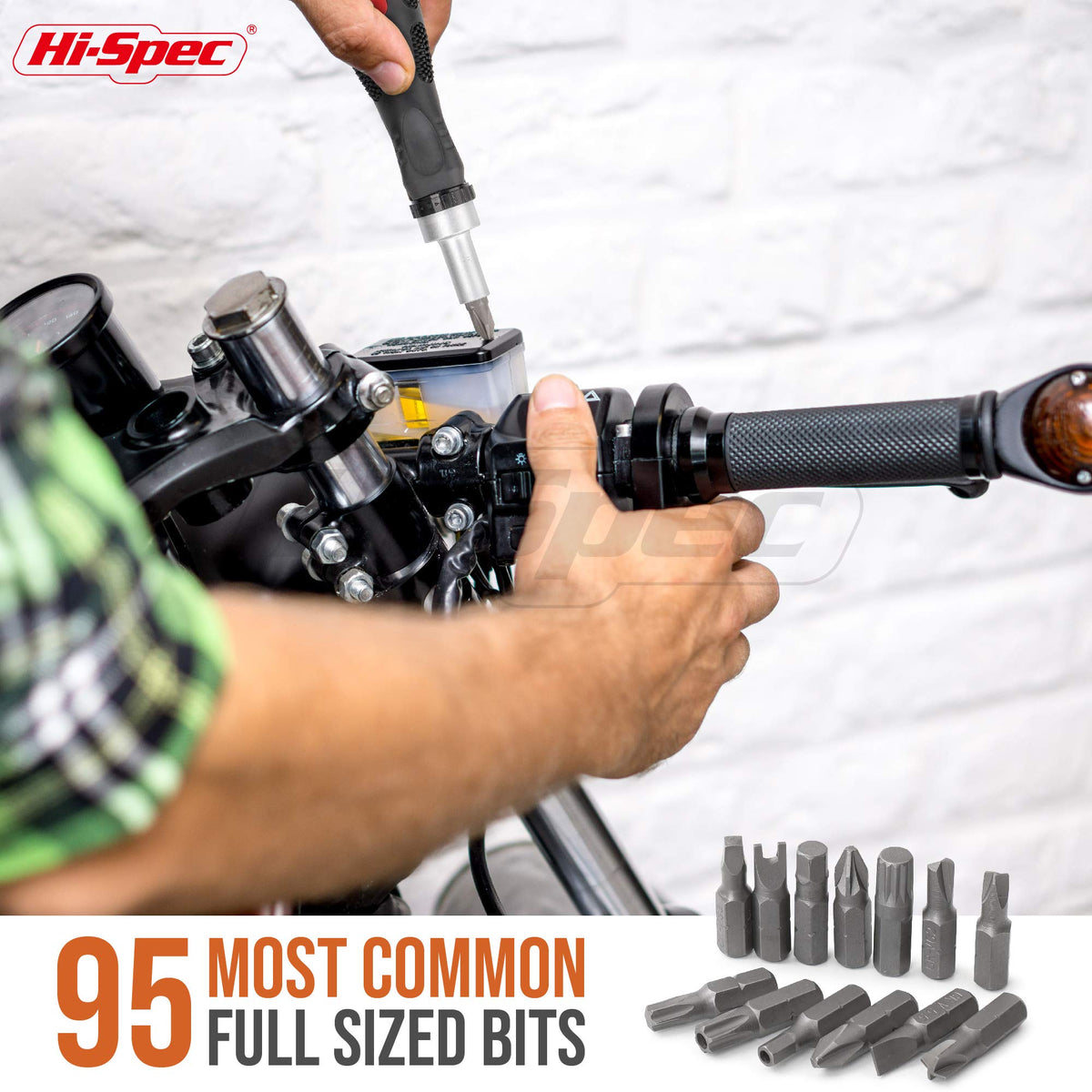 Hi-Spec bit extenders for deeper reach with 1/4 drive sockets.