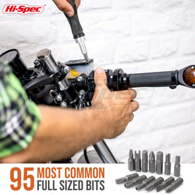Hi-Spec bit extenders for deeper reach with 1/4 drive sockets.