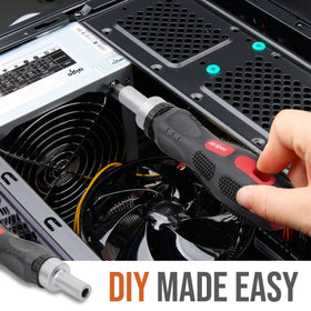 Hi-Spec compact portable bit set in a secure case for quick setup.
