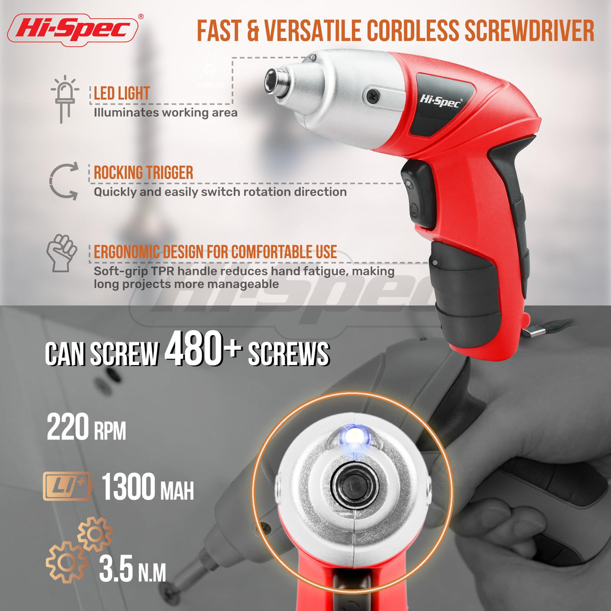 Hi-Spec compact toolbox featuring the screwdriver for easy storage and quick fixes.