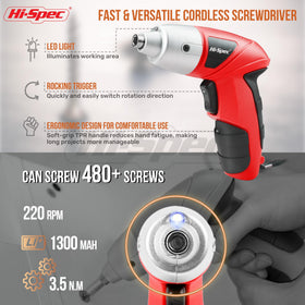 Hi-Spec compact toolbox featuring the screwdriver for easy storage and quick fixes.